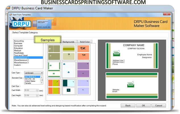 Business Cards Printing Software 9.3.0.1 full